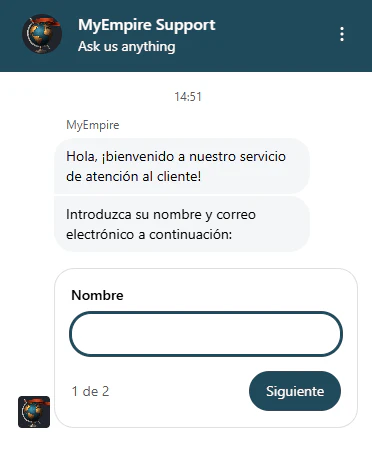 MyEmpire Casino atención al cliente